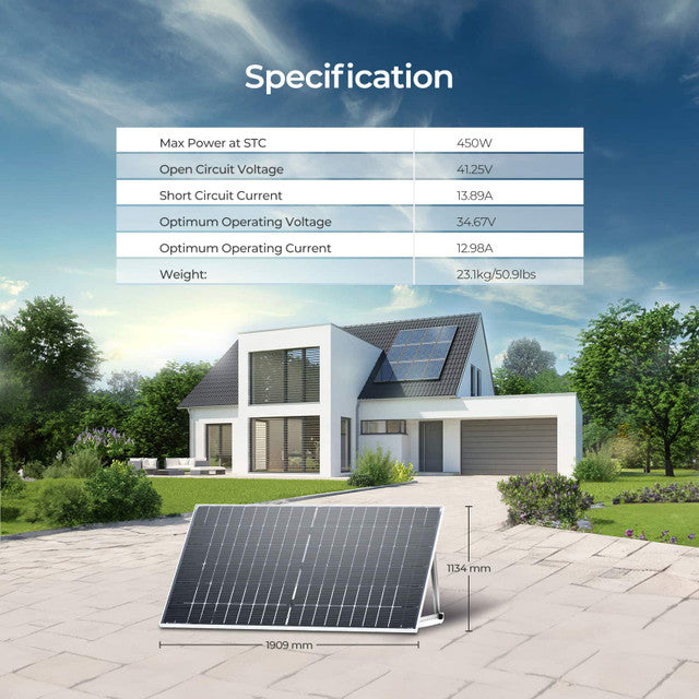 Bifacial 450 Watt Monocrystalline Solar Panel