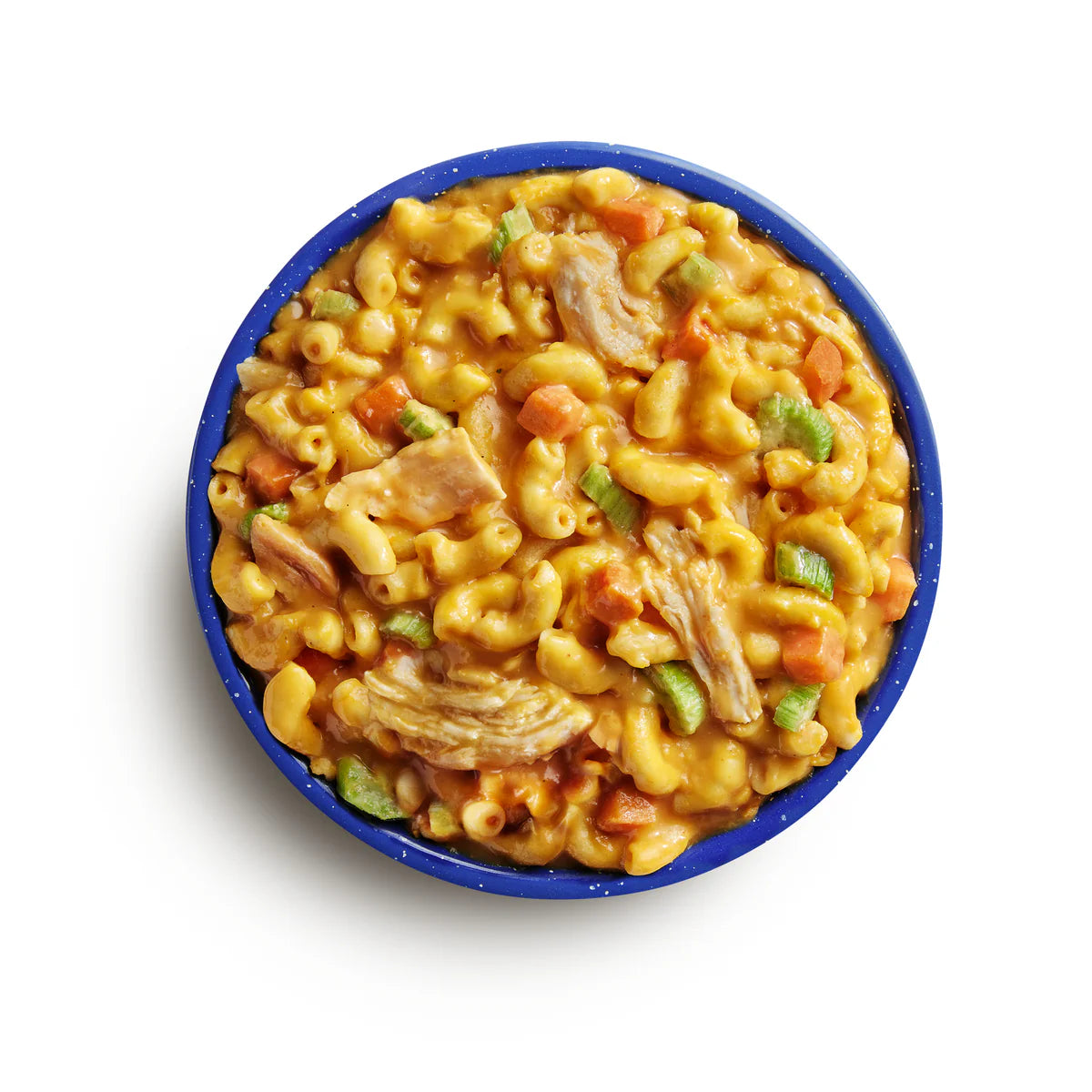 Prepared serving of Mountain House Buffalo-Style Chicken Mac & Cheese