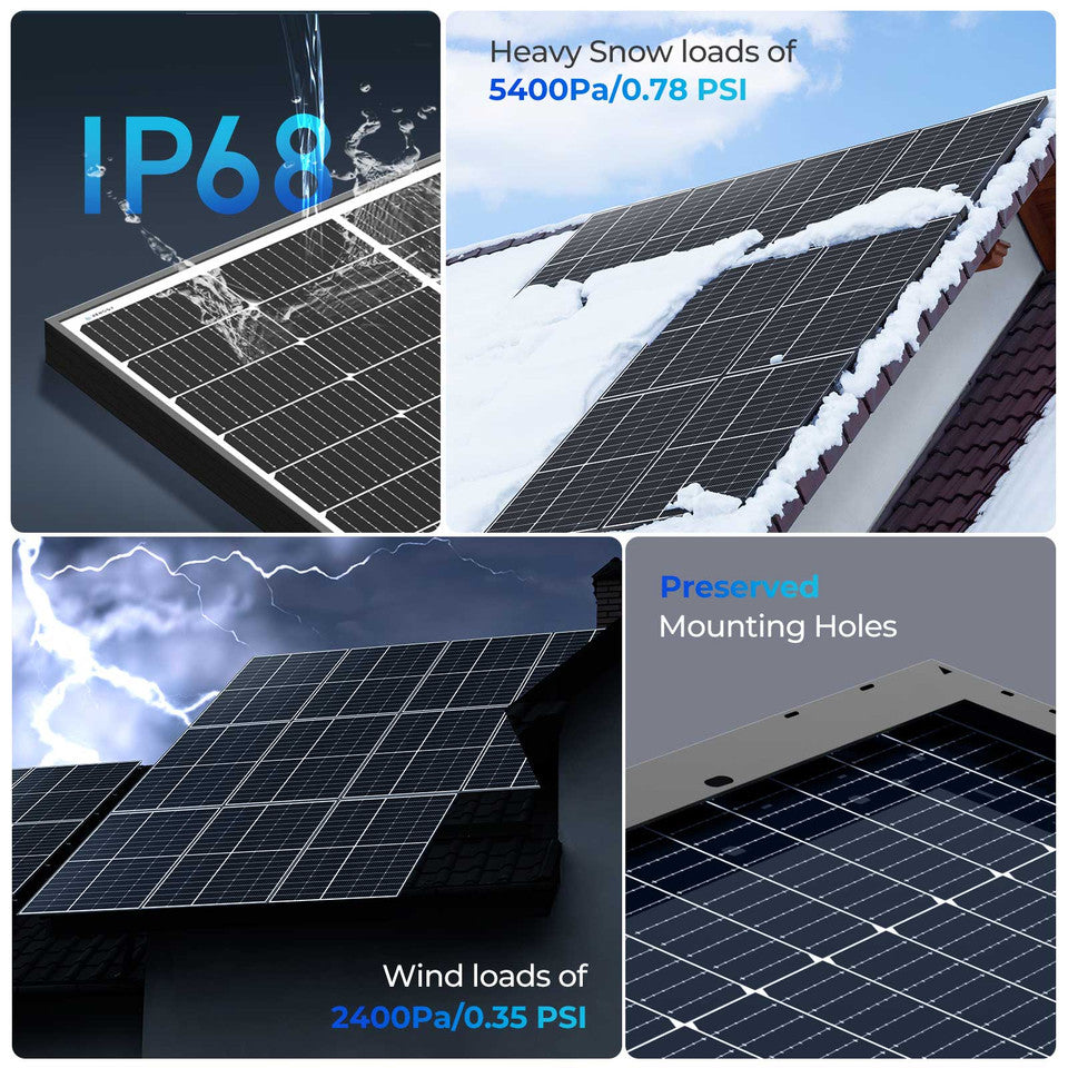 2PCS Bifacial 320 Watt Monocrystalline Solar Panel