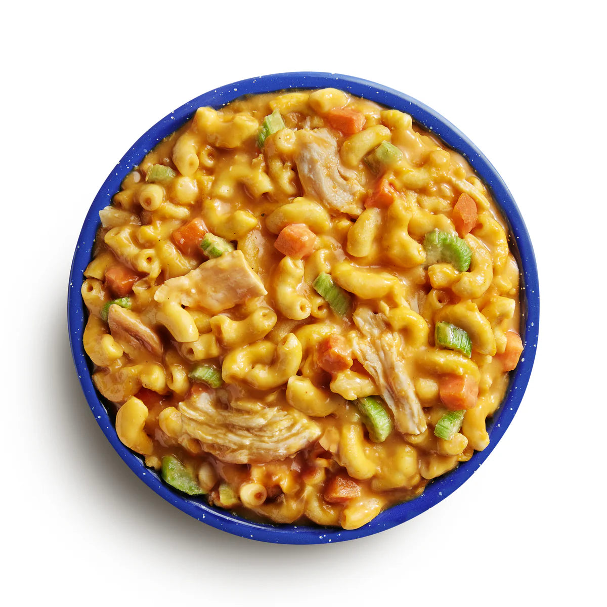 Prepared serving of Mountain House Buffalo-Style Chicken Mac & Cheese