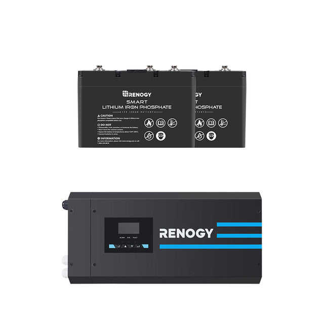 2000W 12V Pure Sine Wave Inverter Charger w/ LCD Display