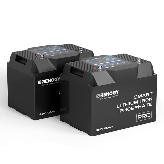 12V 100Ah Pro Smart Lithium Iron Phosphate Battery w/Bluetooth & Self-heating Function