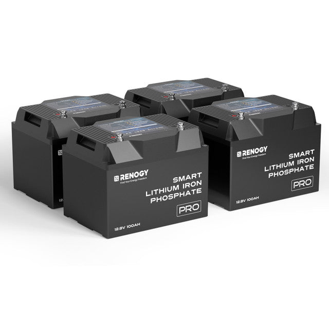 12V 100Ah Pro Smart Lithium Iron Phosphate Battery w/Bluetooth & Self-heating Function