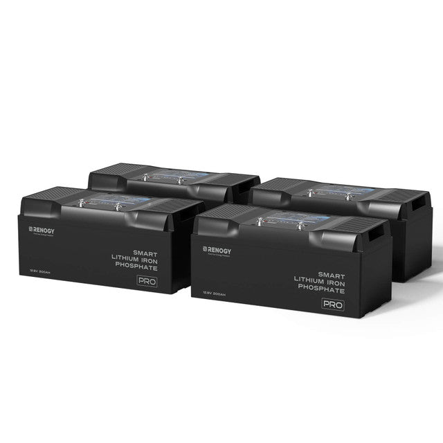 12V 200Ah Pro Smart Lithium Iron Phosphate Battery w/Bluetooth & Self-heating Function