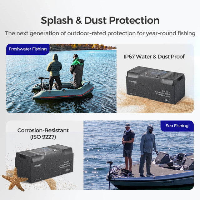12V 200Ah Pro Smart Lithium Iron Phosphate Battery w/Bluetooth & Self-heating Function