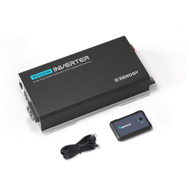 PUH 12V 3000W Pure Sine Wave Inverter with UPS Transfer Switch and Built-in Bluetooth