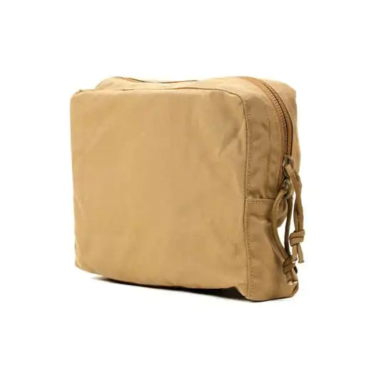 Side view showing depth and MOLLE attachment fields on Large Utility Pouch