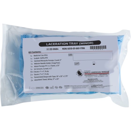 NAR laceration tray minor sterile kit