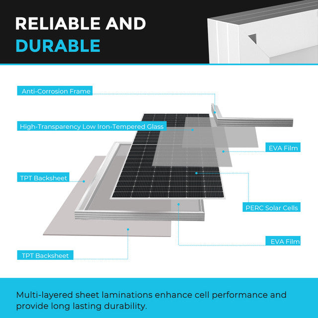 550 Watt Monocrystalline Solar Panel Kit