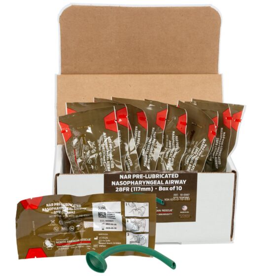 NAR Nasopharyngeal Airway - 28F (117 mm) - Pre-Lubricated
