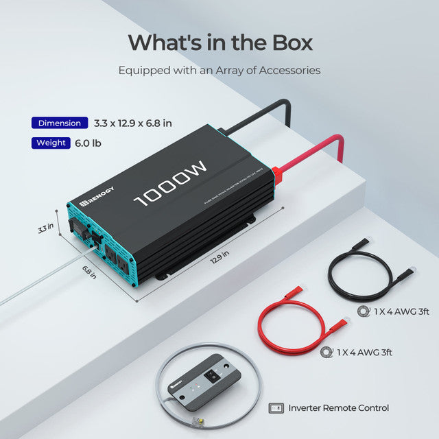 1000W 12V Pure Sine Wave Inverter