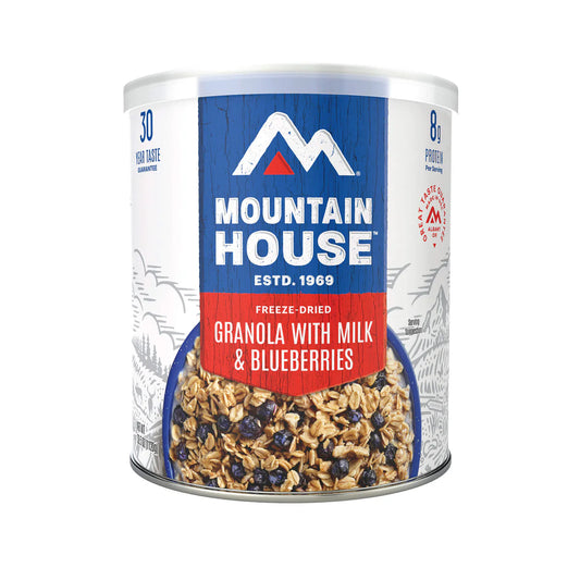 Granola with Milk and Blueberries
