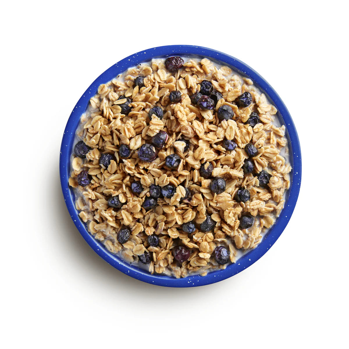 Granola with Milk and Blueberries