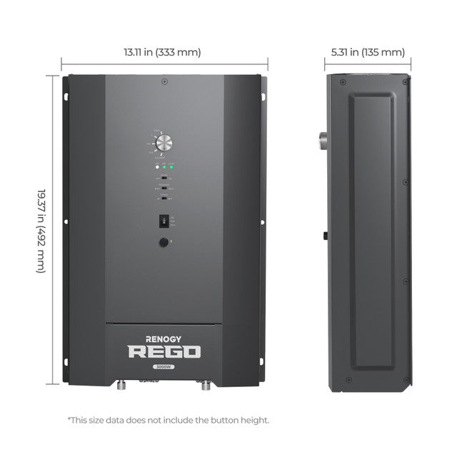 REGO 3000W 12V Pure Sine Wave HF Inverter Charger Split-phase Design