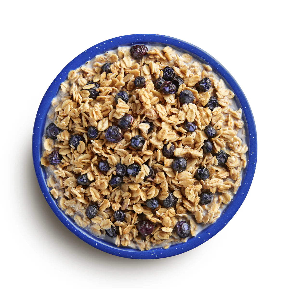 Granola with Milk and Blueberries