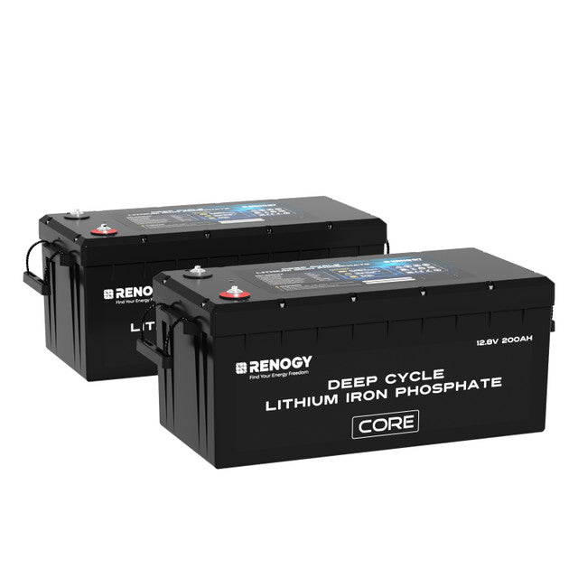 12V 200Ah Core Series Deep Cycle Lithium Iron Phosphate Battery - Supports Series Connection for 24V/48V Systems