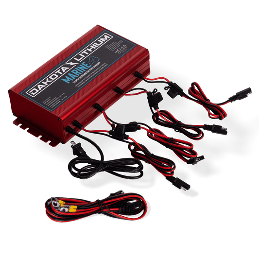 Marine 4 Bank, 40-Amp (10-Amp Per Bank) 12V Onboard Lithium Battery Charger