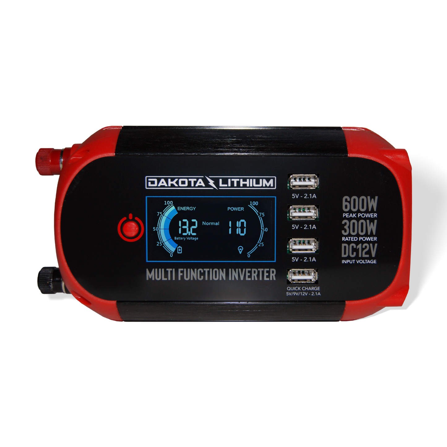 Dakota Lithium Multi Function 300W Power Inverter DC 12V to 110V AC Converter