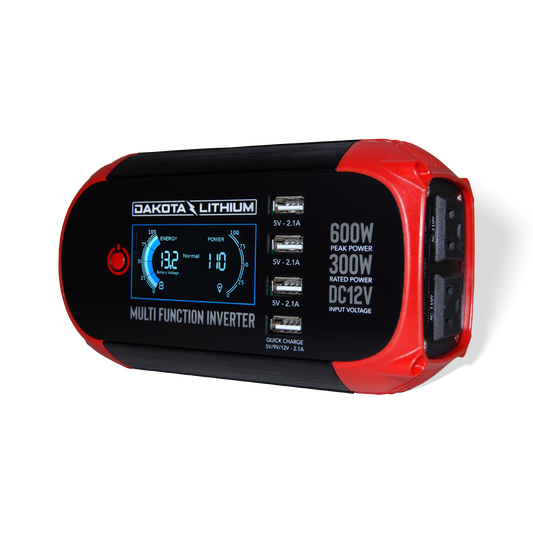 Dakota Lithium Multi Function 300W Power Inverter DC 12V to 110V AC Converter