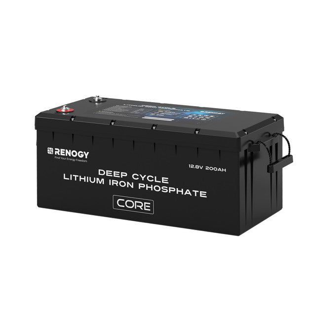 12V 200Ah Core Series Deep Cycle Lithium Iron Phosphate Battery - Supports Series Connection for 24V/48V Systems