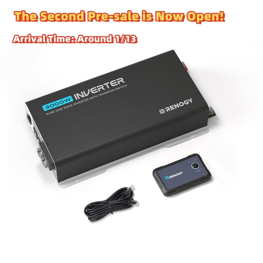 PUH 12V 3000W Pure Sine Wave Inverter with UPS Transfer Switch and Built-in Bluetooth