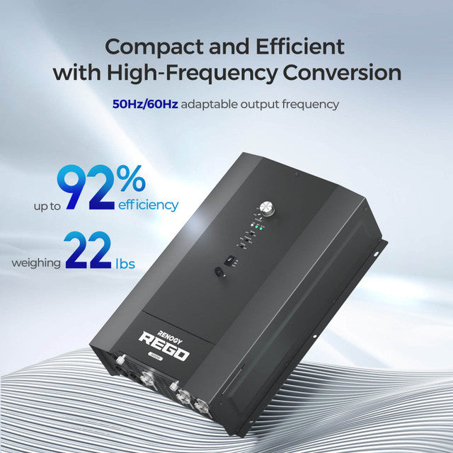 REGO 3000W 12V Pure Sine Wave HF Inverter Charger Split-phase Design
