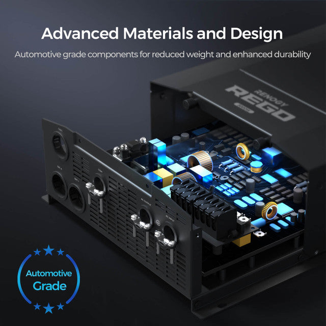 REGO 3000W 12V Pure Sine Wave HF Inverter Charger Split-phase Design