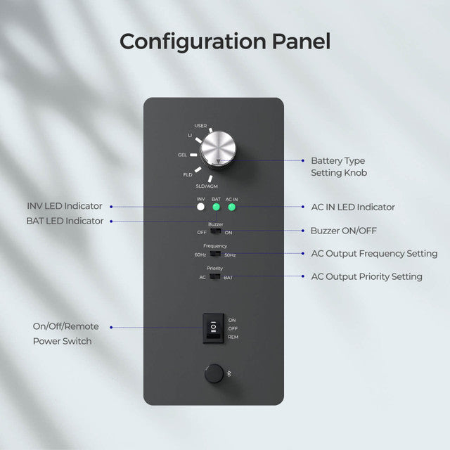 REGO 3000W 12V Pure Sine Wave HF Inverter Charger Split-phase Design